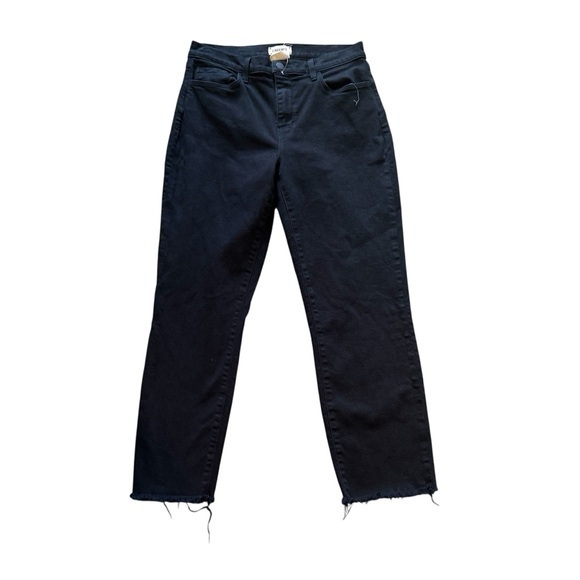 L'agence Black Ankle Cropped Jeans
